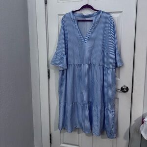 SHEIN Blue and White Striped Garment